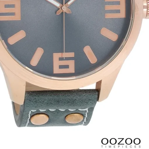 Oozoo Damen Armbanduhr Timepieces Analog Leder dunkelblau UOC1107A
