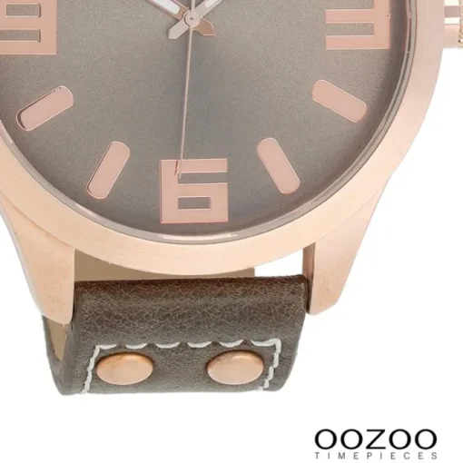Oozoo Damen Armbanduhr Timepieces Analog Leder dunkelbraun UOC1108A