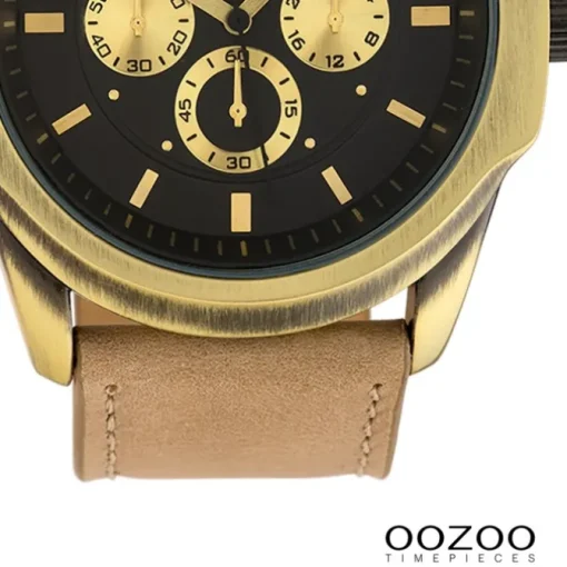 Oozoo Damen Armbanduhr Timepieces Analog Leder hellbraun UOC10318