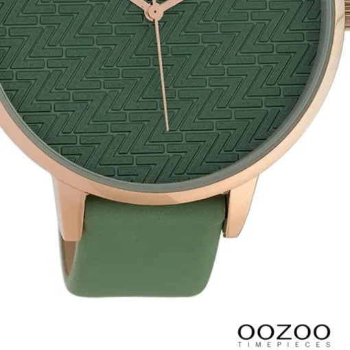 Oozoo Damen Armbanduhr Timepieces Analog Leder grün UOC10407