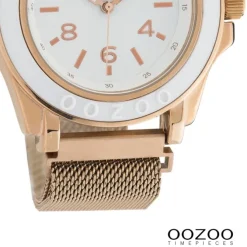 Oozoo Damen Armbanduhr Timepieces Analog Metall rosegold UOC10738