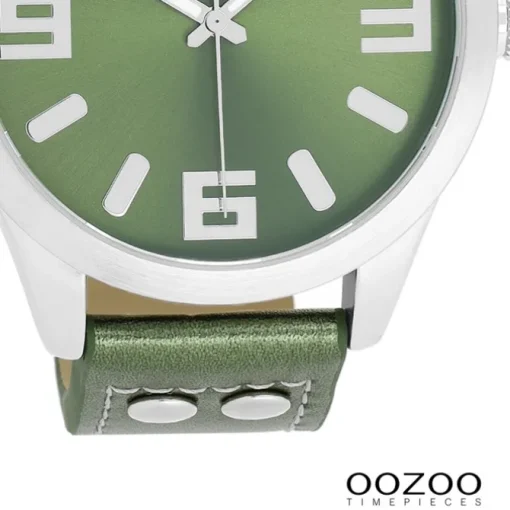 Oozoo Damen Armbanduhr Timepieces Analog Leder grün UOC1081A