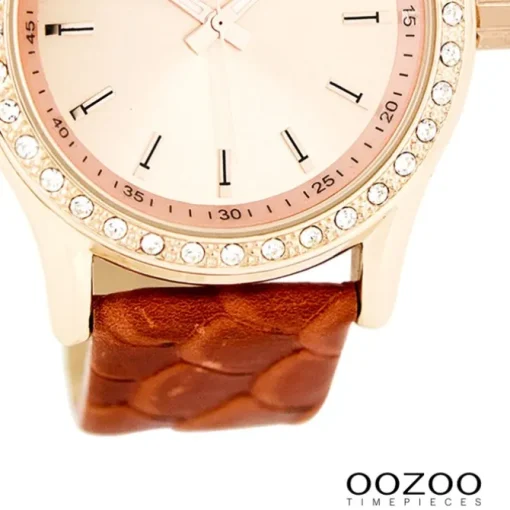 Oozoo Damen Armbanduhr Timepieces Analog Leder orange UOC8007A