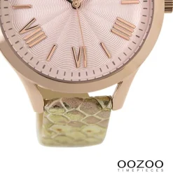Oozoo Damen Armbanduhr Timepieces Analog Leder gold UOC9478A