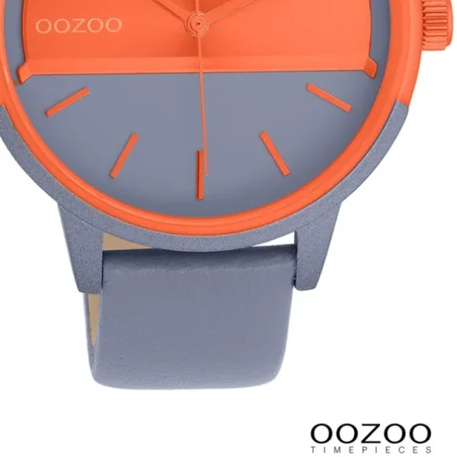 Oozoo Damen Armbanduhr Timepieces Analog Lederband dunkelgrau UOC11459