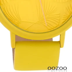 Oozoo Damen Armbanduhr Timepieces C10395 Quarzwerk Leder gelb UOC10395