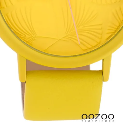 Oozoo Damen Armbanduhr Timepieces C10395 Quarzwerk Leder gelb UOC10395