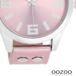 Oozoo Damen Armbanduhr Timepieces Analog Leder rosa UOC1083A