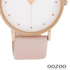 Oozoo Damen Armbanduhr Timepieces Analog Leder rosa UOC10417