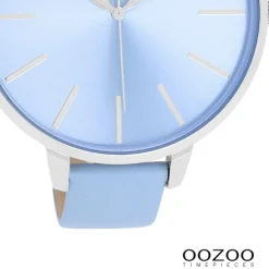 Oozoo Damen Armbanduhr Timepieces Analog Leder hellblau UOC11073