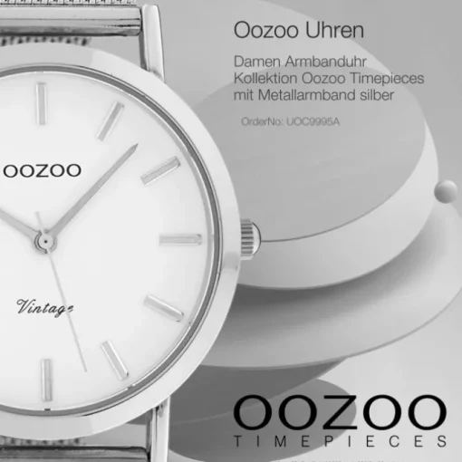 Oozoo Damen Armbanduhr Timepieces Analog Metall silber UOC9995A