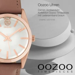 Oozoo Damen Armbanduhr Timepieces Analog Leder braun UOC10192