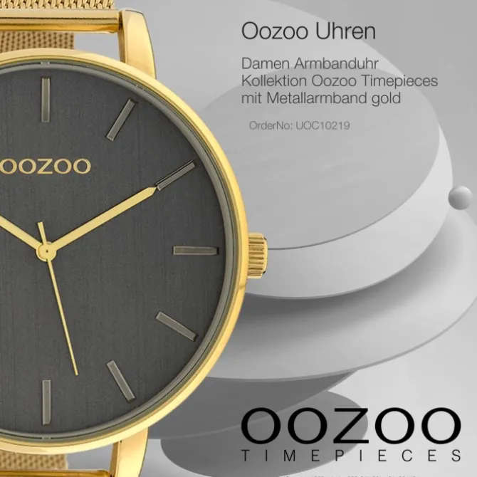 Oozoo Damen Armbanduhr Timepieces Analog Metall gold UOC10219