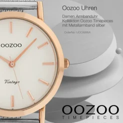 Oozoo Damen Armbanduhr Timepieces Analog Metall silber UOC9996A