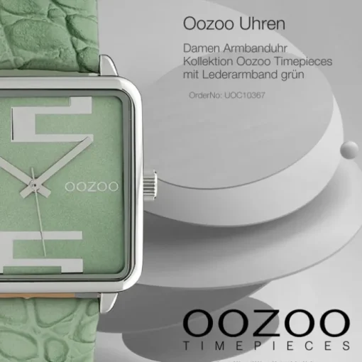 Oozoo Damen Armbanduhr Timepieces Analog Leder grün UOC10367