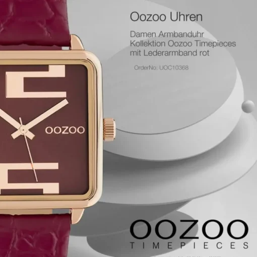 Oozoo Damen Armbanduhr Timepieces Analog Leder rot UOC10368