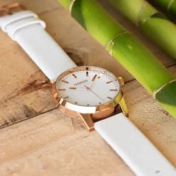 Oozoo Damen Armbanduhr Timepieces Analog Leder weiß UOC10725