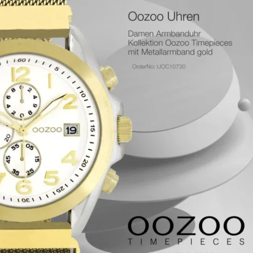Oozoo Damen Armbanduhr Timepieces Analog Metall gold UOC10730