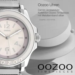 Oozoo Damen Armbanduhr Timepieces Analog Metall silber UOC10739