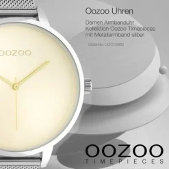 Oozoo Damen Armbanduhr Timepieces Analog Metall silber UOC10862