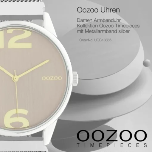 Oozoo Damen Armbanduhr Timepieces Analog Metall silber UOC10865