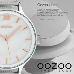 Oozoo Damen Armbanduhr Timepieces Analog Metall silber UOC10230