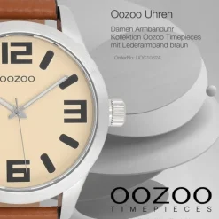 Oozoo Damen Armbanduhr Timepieces Analog Leder braun UOC1052A