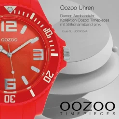 Oozoo Damen Armbanduhr Timepieces Analog Silikon pink UOC4334A
