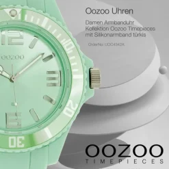 Oozoo Damen Armbanduhr Timepieces Analog Silikon türkis UOC4342A