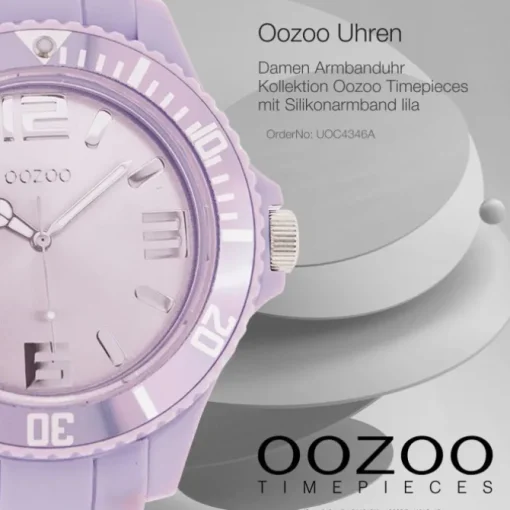 Oozoo Damen Armbanduhr Timepieces Analog Silikon lila UOC4346A
