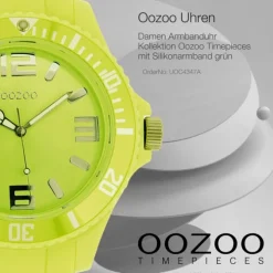 Oozoo Damen Armbanduhr Timepieces Analog Silikon grün UOC4347A