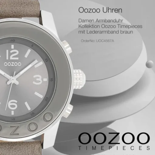 Oozoo Damen Armbanduhr Timepieces Analog Leder braun UOC4567A