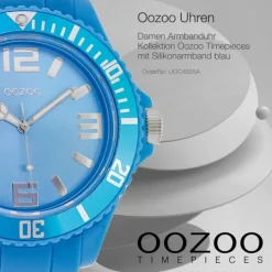 Oozoo Damen Armbanduhr Timepieces Analog Silikon blau UOC4655A