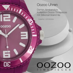 Oozoo Damen Armbanduhr Timepieces Analog Silikon lila UOC5026A