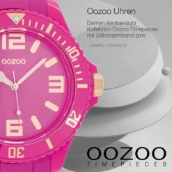 Oozoo Damen Armbanduhr Timepieces Analog Silikon pink UOC5027A