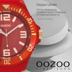 Oozoo Damen Armbanduhr Timepieces Analog Silikon rot UOC5030A