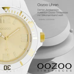 Oozoo Damen Armbanduhr Timepieces Analog Silikon weiß UOC5043A