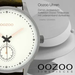 Oozoo Damen Armbanduhr Timepieces Analog Leder dunkelblau UOC9005A