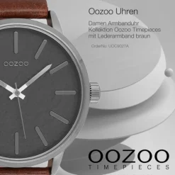 Oozoo Damen Armbanduhr Timepieces Analog Leder braun UOC9027A
