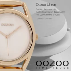Oozoo Damen Armbanduhr Timepieces Analog Leder rosa UOC9166A