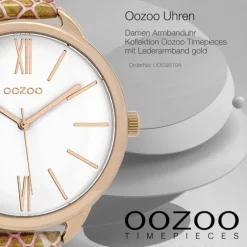 Oozoo Damen Armbanduhr Timepieces Analog Leder gold UOC9510A