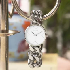 Oozoo Damen Armbanduhr Timepieces Analog Edelstahl silber UOC11125