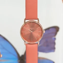 Oozoo Damen Armbanduhr Timepieces C10934 Analog Leder rot UOC10934