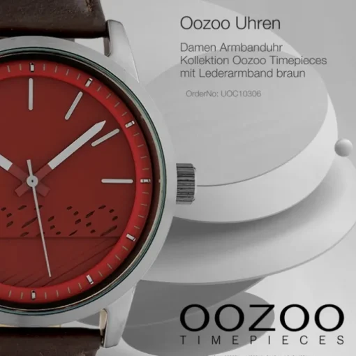 Oozoo Damen Armbanduhr Timepieces Analog Leder braun UOC10306