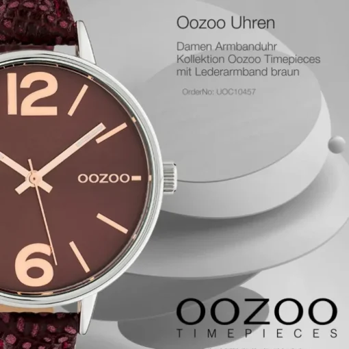 Oozoo Damen Armbanduhr Timepieces Analog Leder braun UOC10457