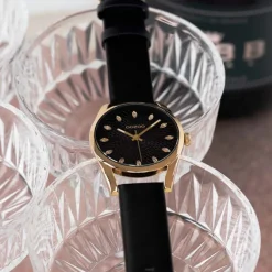 Oozoo Damen Armbanduhr Timepieces Analog Leder schwarz UOC10842