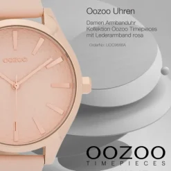 Oozoo Damen Armbanduhr Timepieces Analog Leder rosa UOC9686A