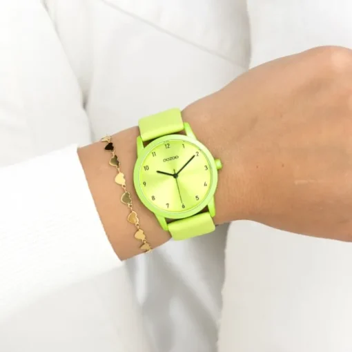 Oozoo Damen Armbanduhr Timepieces Analog Leder grün UOC11165