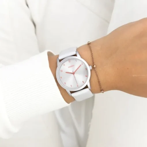 Oozoo Damen Armbanduhr Timepieces Analog Leder grau UOC11166