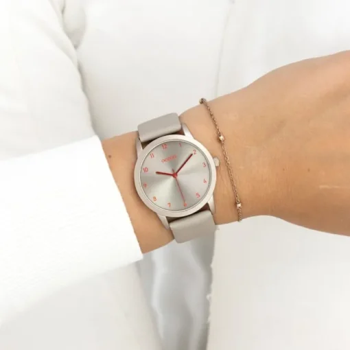 Oozoo Damen Armbanduhr Timepieces Analog Leder taupe grau UOC11170